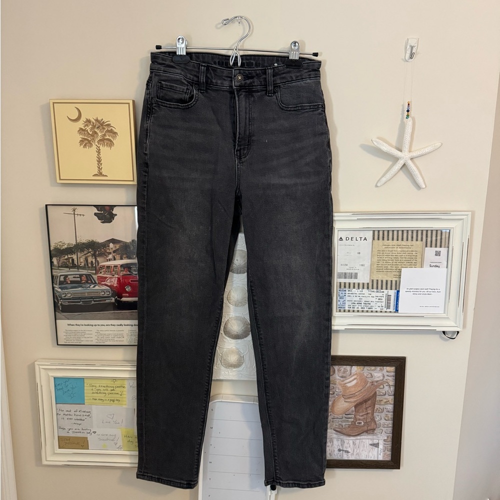 Black Denim Women's Stretch Mom Jeans